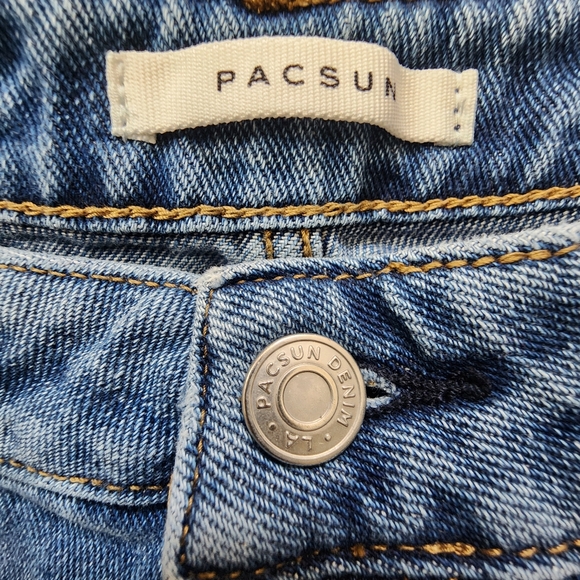 PacSun Mom Jeans Women’s Sz 26 High Rise Medium Wash 100% Cotton Denim Y2k... - Picture 8 of 11